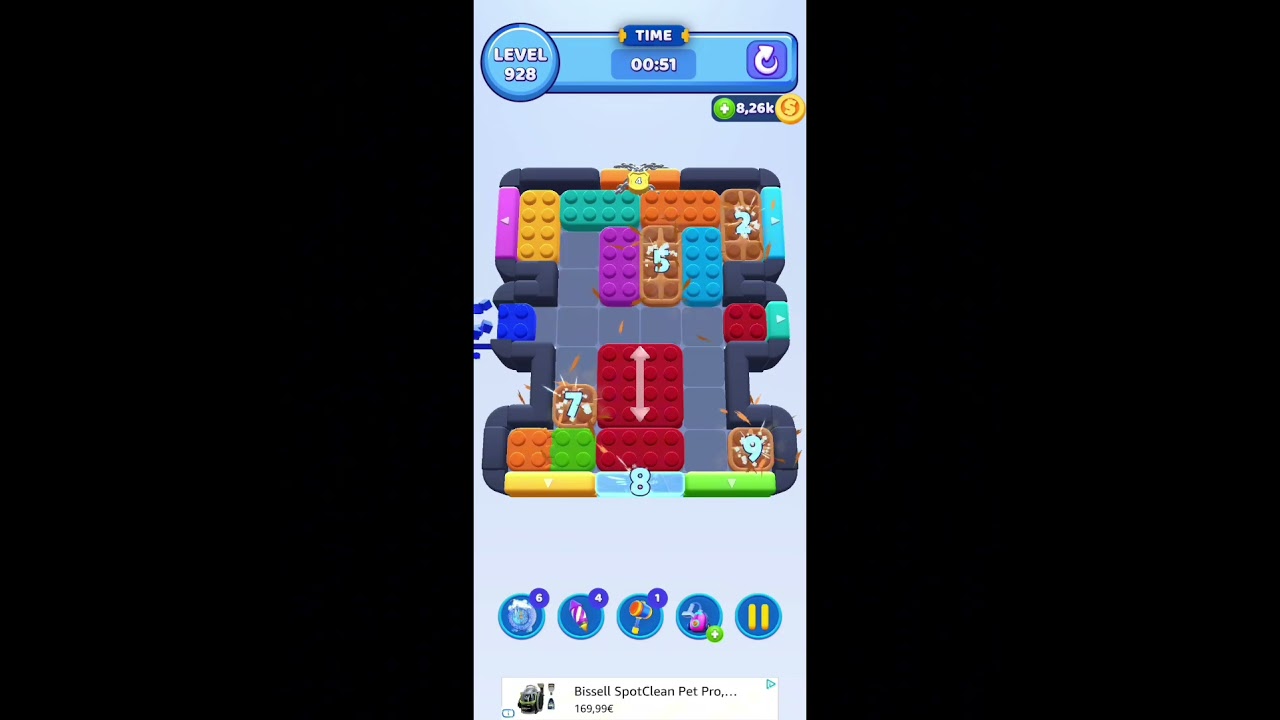 Color Block Jam - Level 928 solution                            #games #gaming #puzzle #gameplay