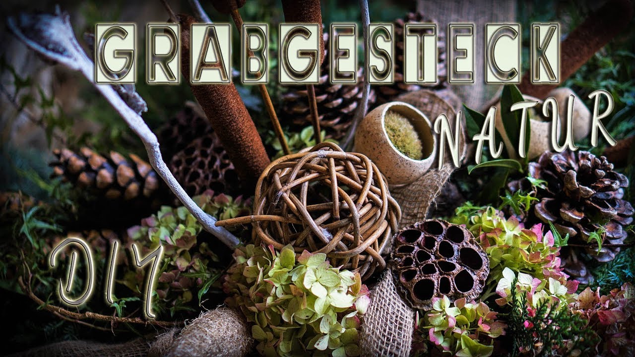 Grabgesteck NATUR für Allerheiligen selber machen | DIY für Anfänger