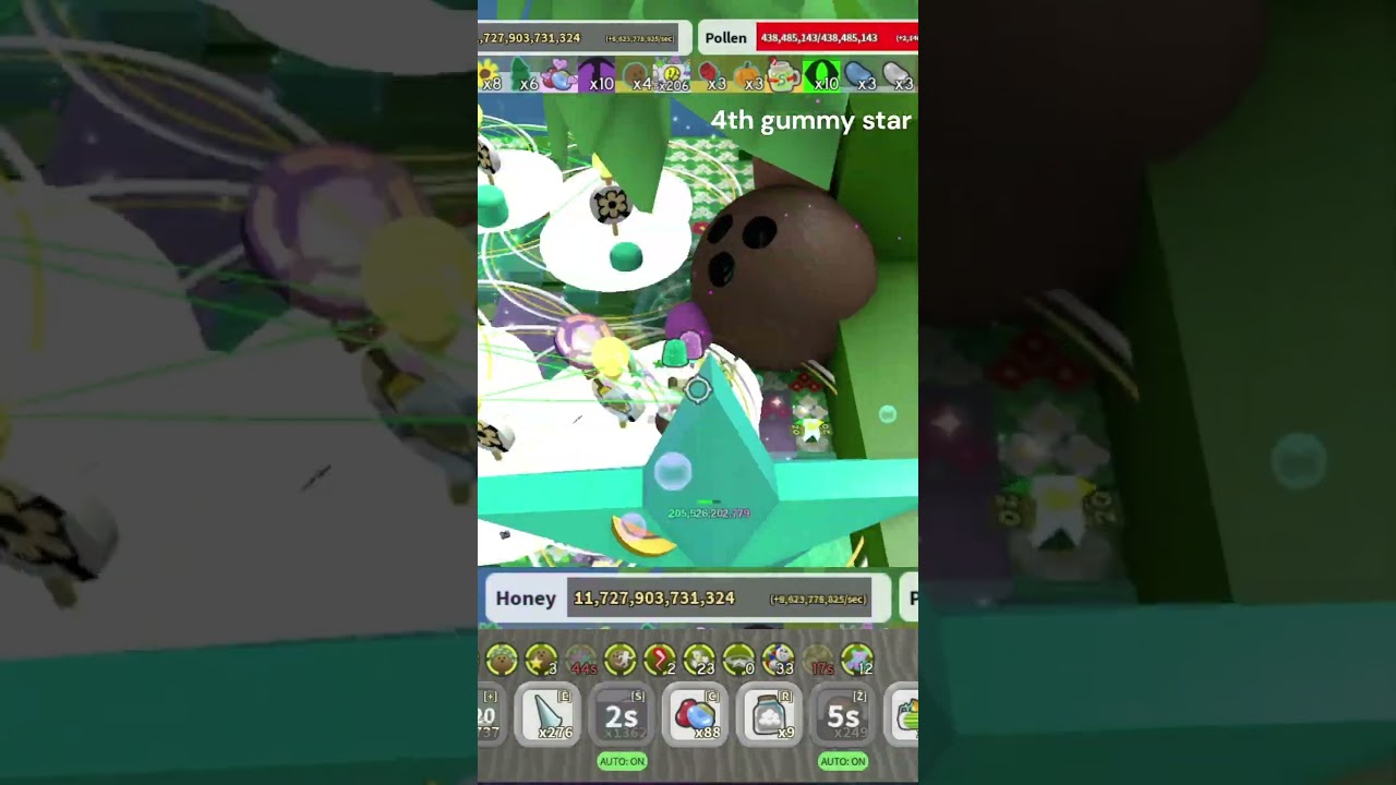 All gummy stars during my second boost on coco field 