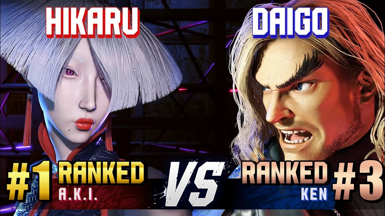 SF6 ▰ HIKARU (#1 Ranked A.K.I.) vs DAIGO (#3 Ranked Ken) ▰ High Level Gameplay