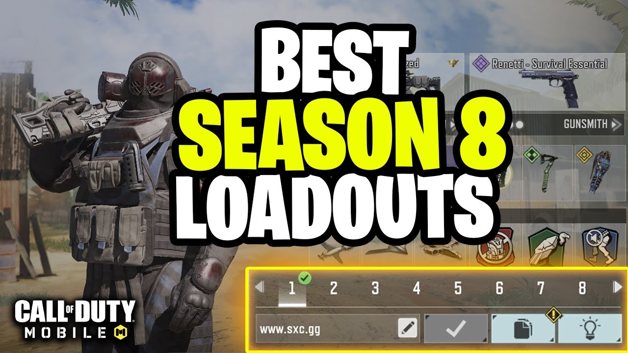 Top Ten Weapons in Season 8 for Cod Mobile! BEST GUNSMITH FOR CODM!