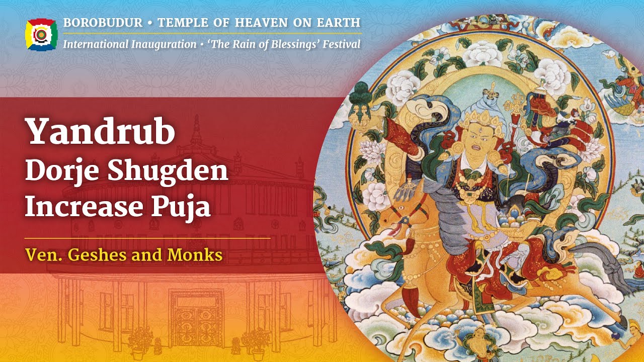 3/4 Yandrub: Dorje Shugden Increase Puja with the assembly of lamas, geshes and monks