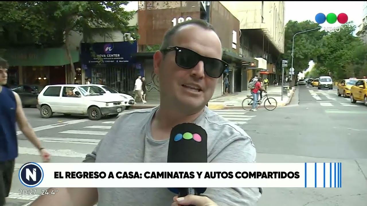 El regreso a casa: caminatas y autos compartidos