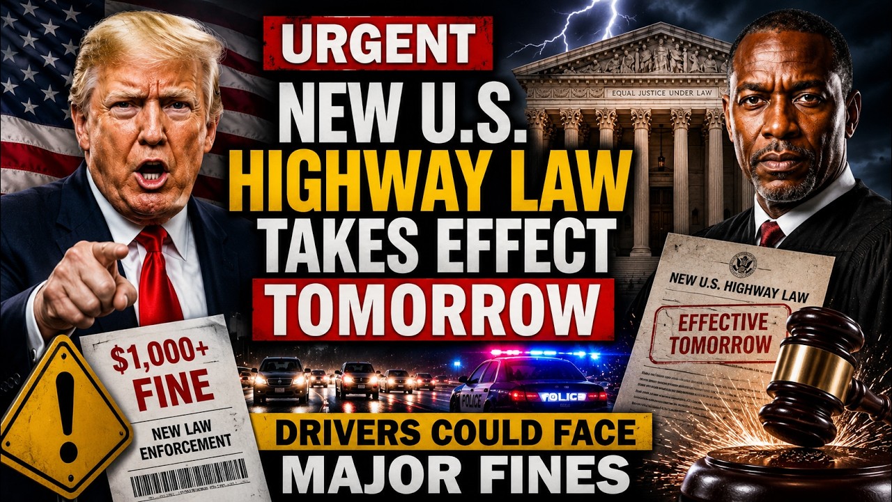 URGENT New U S  Highway Law Takes Effect Tomorrow &mdash; Drivers Could Face Major Fines
