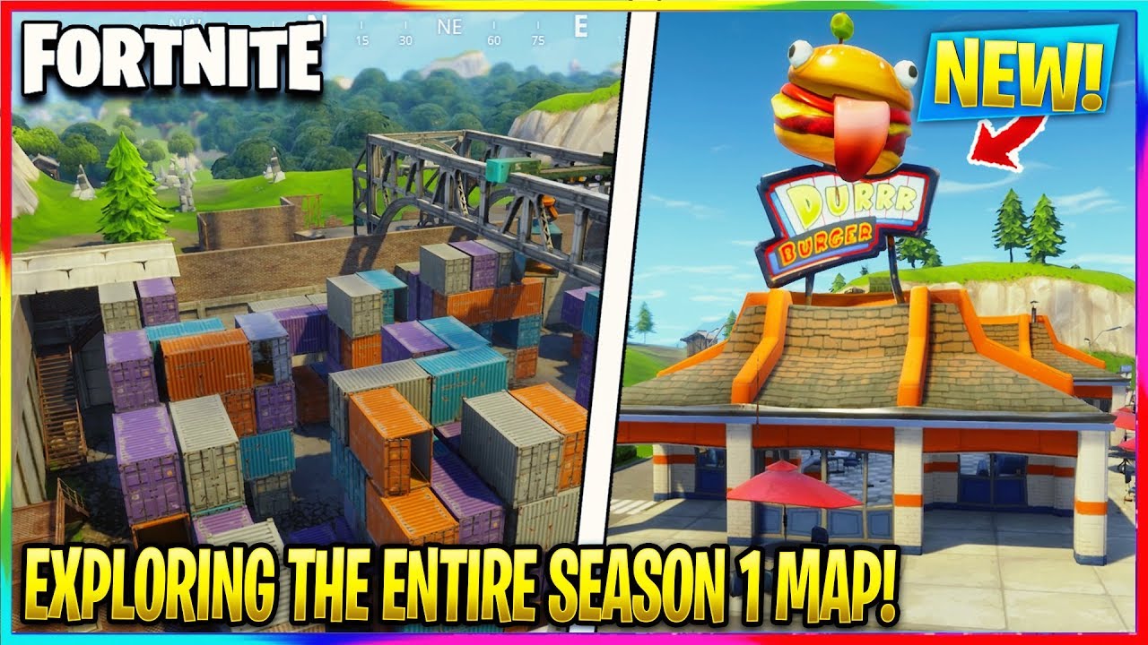 EXPLORING THE *ENTIRE* FORTNITE SEASON 1 MAP! | Fortnite Battle Royale