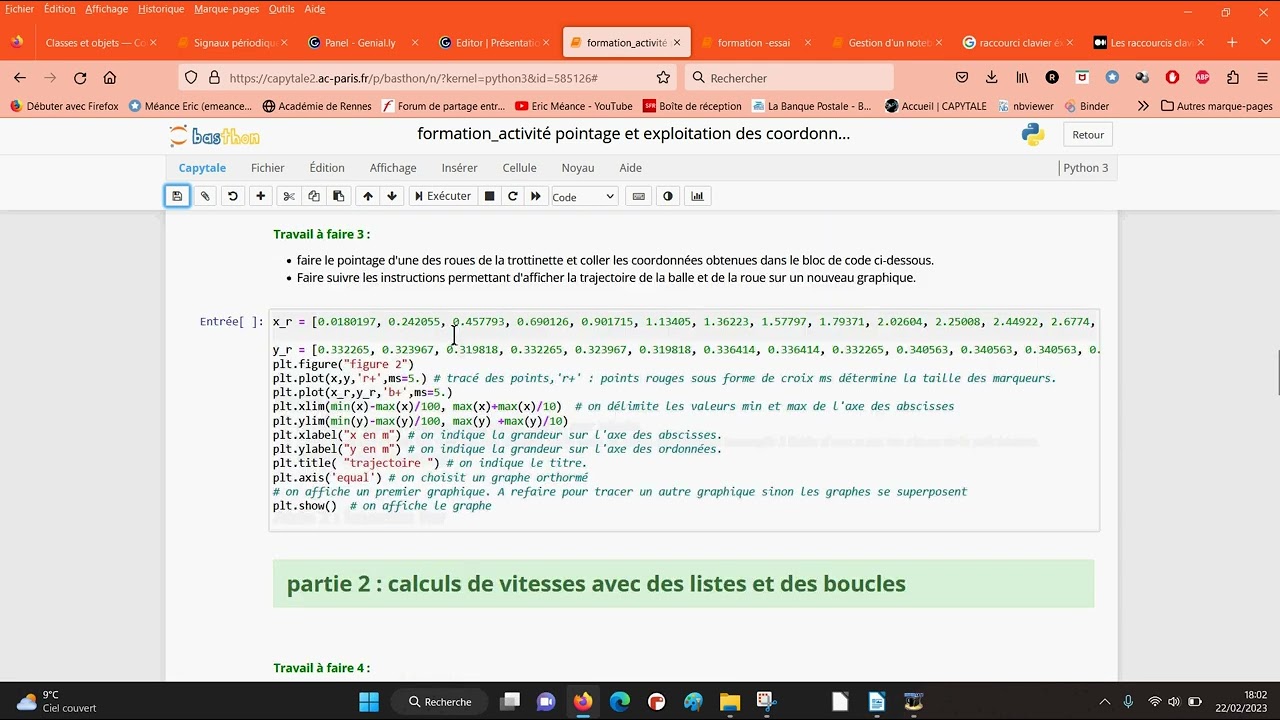 Création d'un notebook sur Capytale