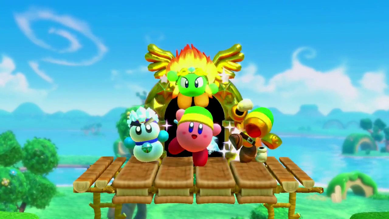 Green Gardens & Boss (Mr. Frosty) World of Peace . Dream Land Story Mode. Kirby Star Allies