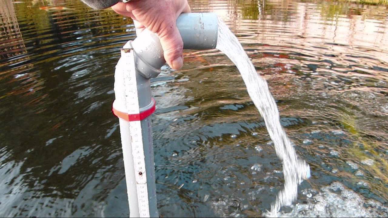 Luftheber Tschechischer, Airlift mit 50 mm Steigrohr und 35 Watt Luftpumpe für Teichfilter