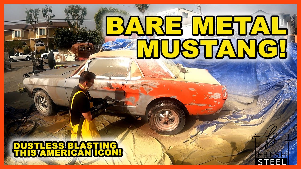 ** ODDLY SATISFYING ** 1967 Mustang Dustless Blasting to Fresh Steel using the DB500