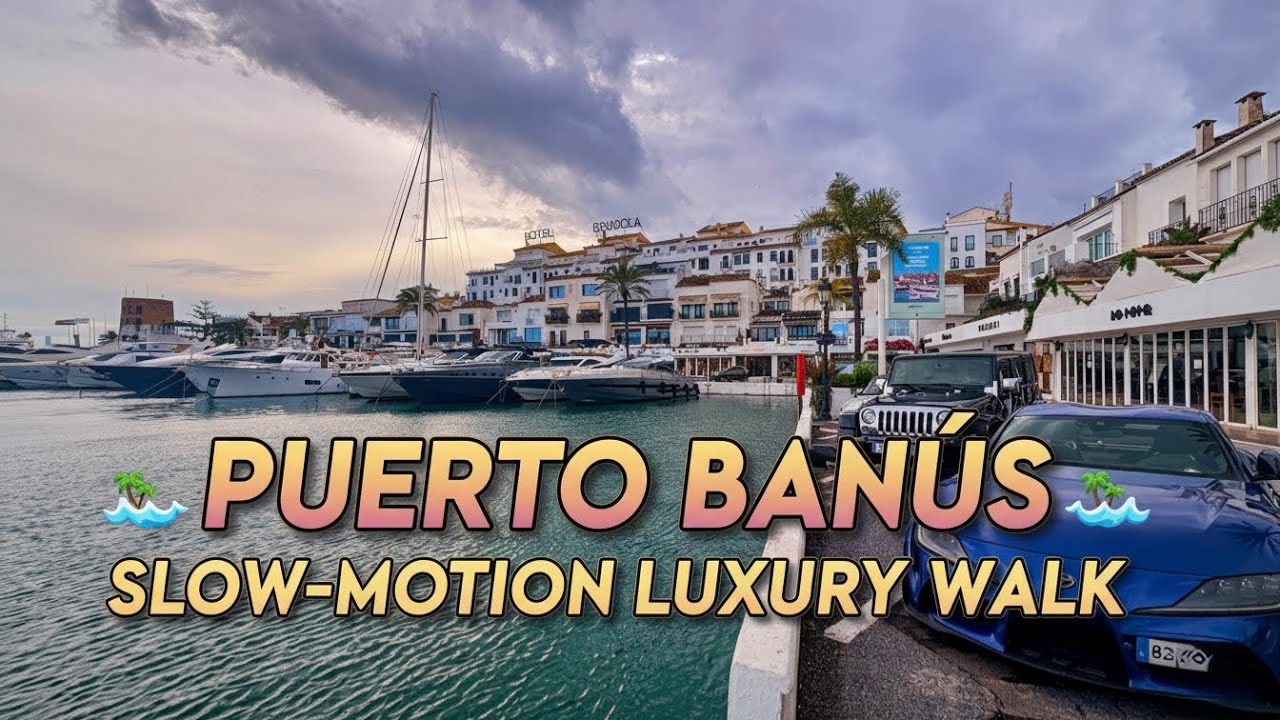 The Most Expensive Port in Spain? | Puerto Banús Luxury Slow Motion Tour
