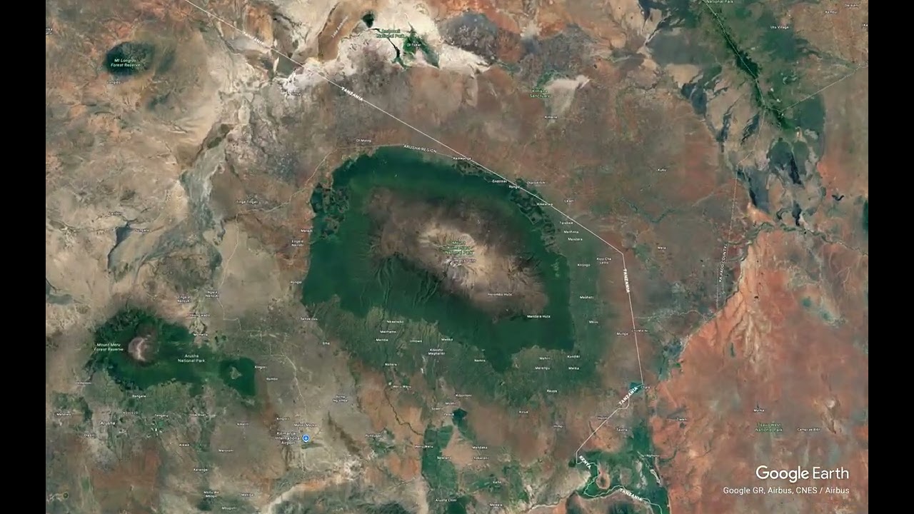Zoom in from Satellite to Mount  #Kilimanjaro, Tanzania, Central #Africa - 4K 2026, #lazaros