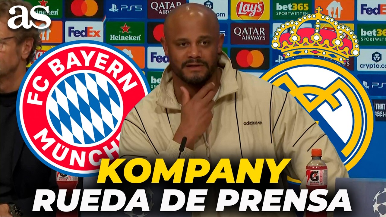 KOMPANY, RUEDA DE PRENSA completa tras el BAYERN 4 - REAL MADRID 3: el MADRID, ELIMINADO