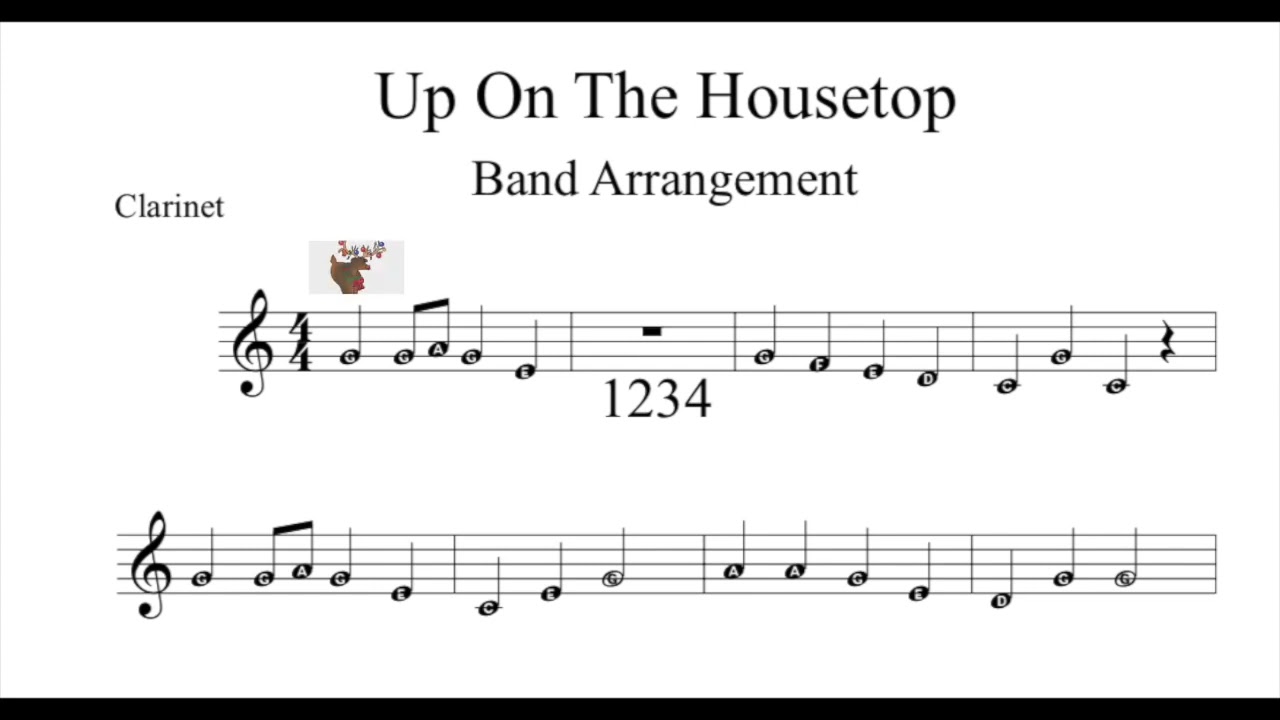 CLARINET Up On the Housetop Practice Track