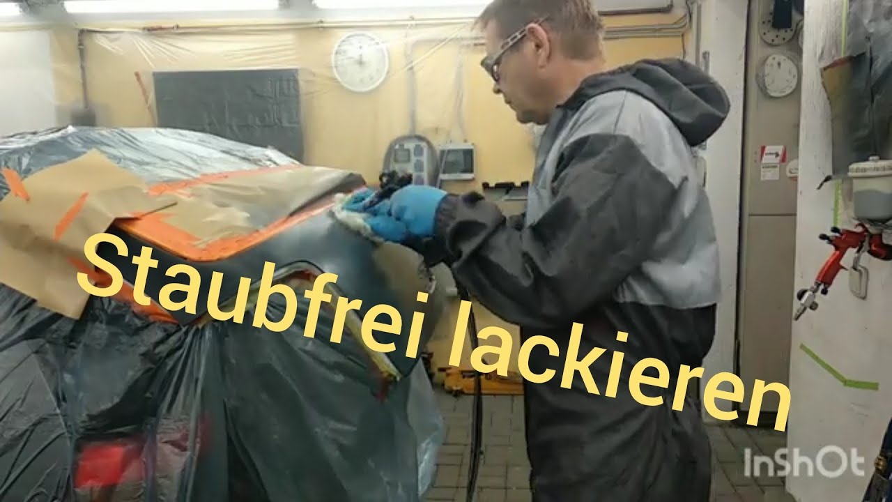  Staubfrei lackieren in der Garage. Heckklappe lackieren 