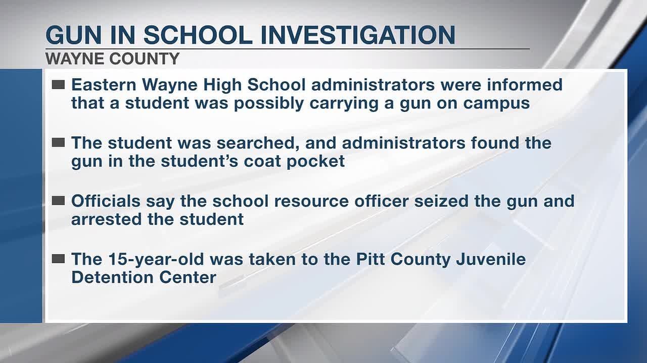 Eastern Wayne High School student charged with bringing gun to school