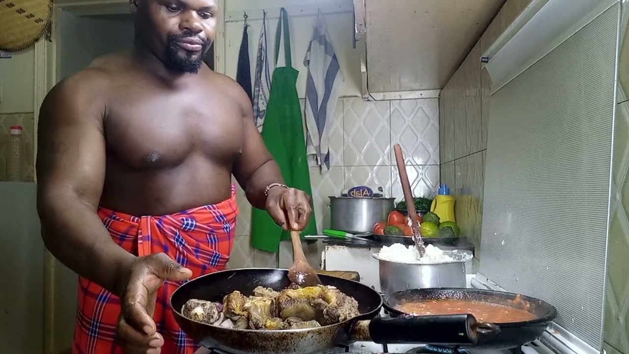 Wet fried elephant tail with ugali for  this breakfast #cookwithugaliman #breakfast#food#cookingtips