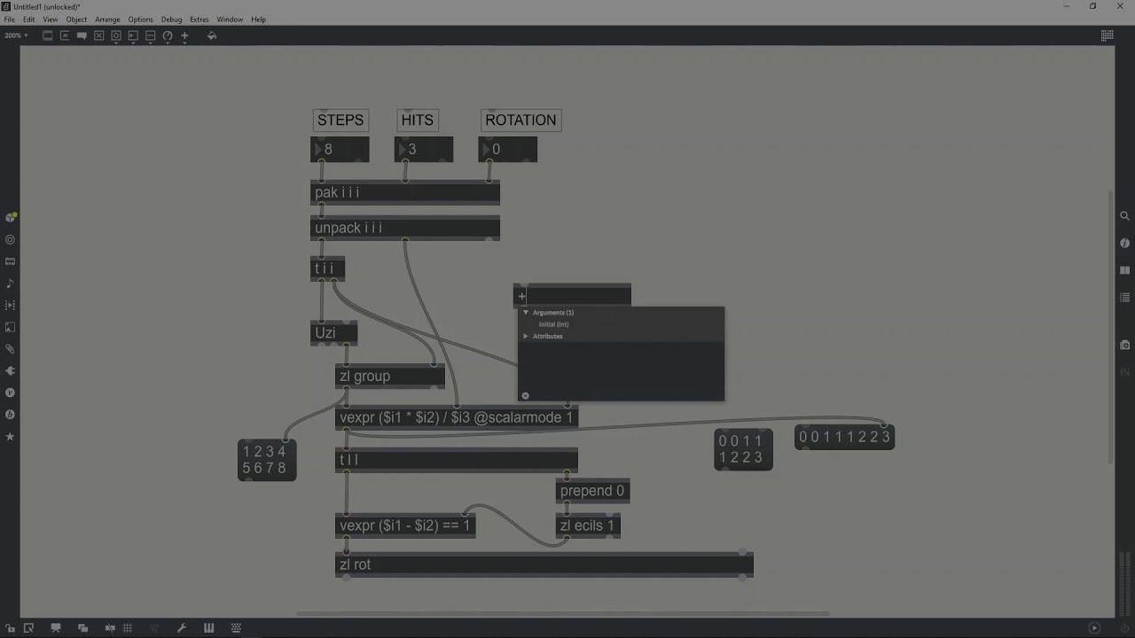 Max/MSP Tutorial - Euclidean Rhythms, Maximally Even Sets and 12-TET