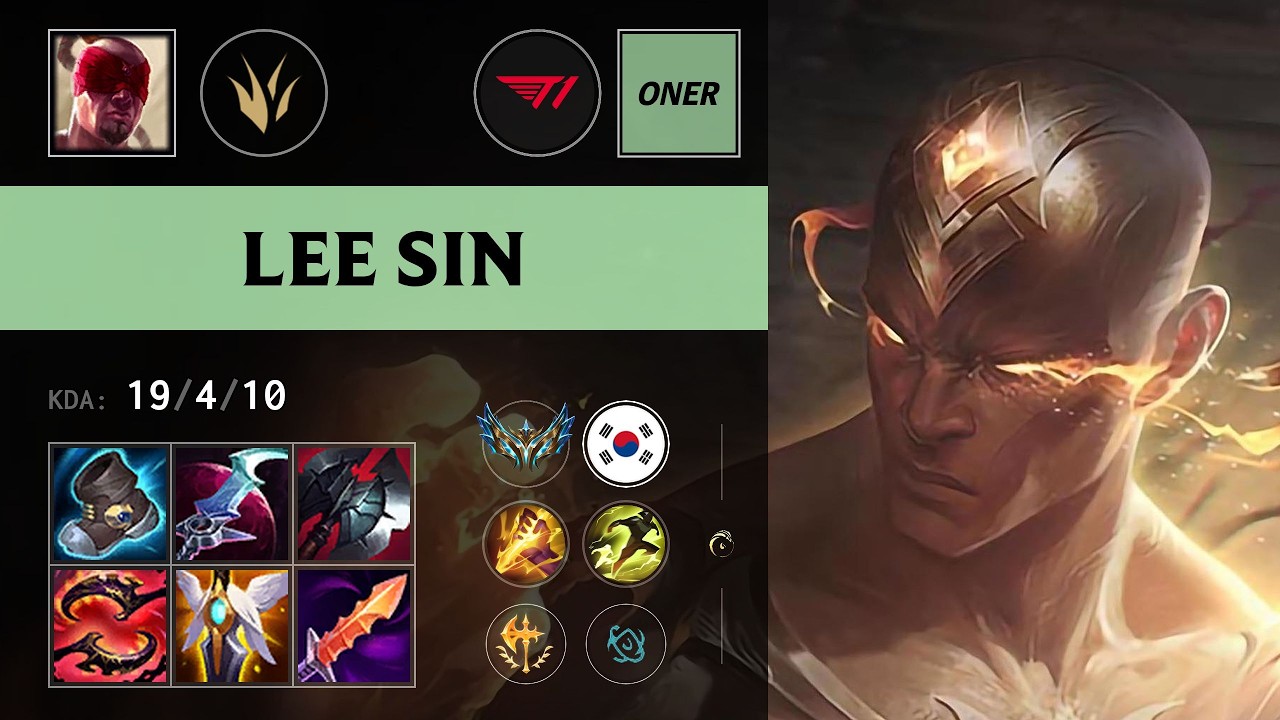 (T1 Oner) Lee Sin Jungle vs Karthus - KR Challenger Patch 26.16