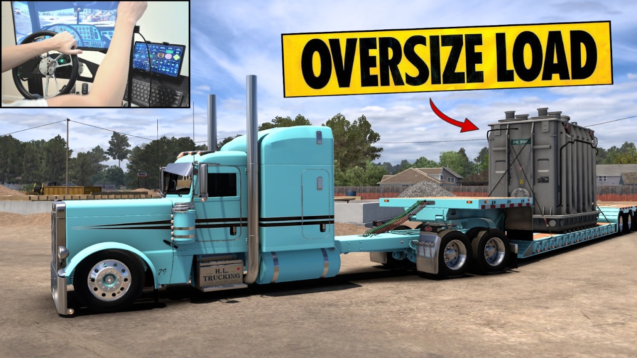 Hauling an Overweight Transformer - (Peterbilt 389) - American Truck Simulator