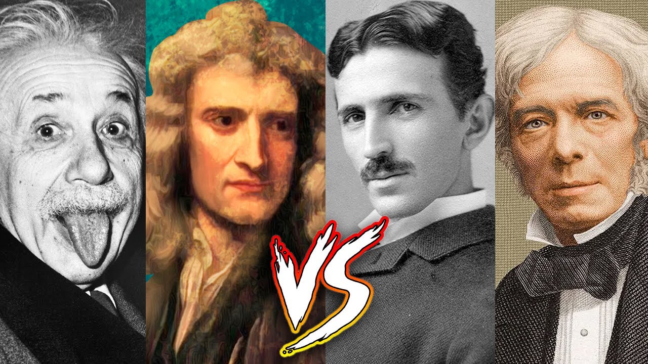 &iexcl;EL PRIMER BATTLE ROYALE DE GENIOS UNIVERSALES! | Einstein VS Newton - Tesla VS Faraday