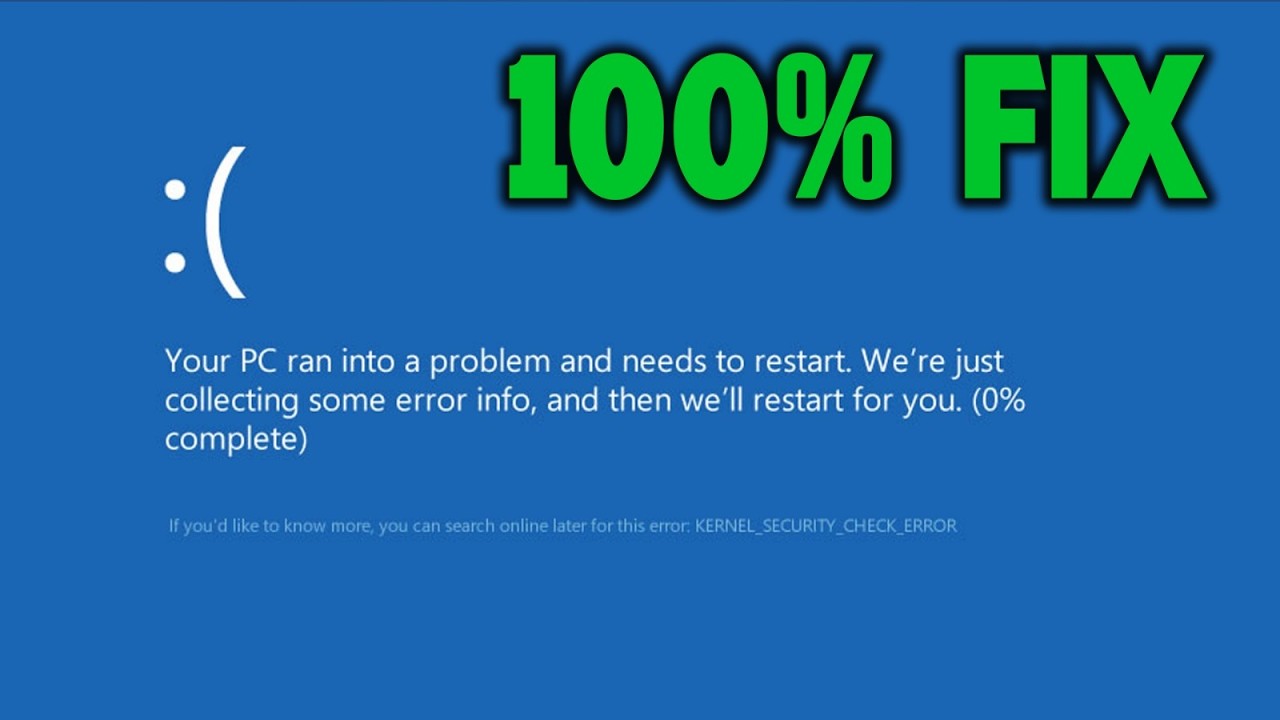 Как исправить синий экран смерти с ошибкой проверки безопасности ядра в Windows
