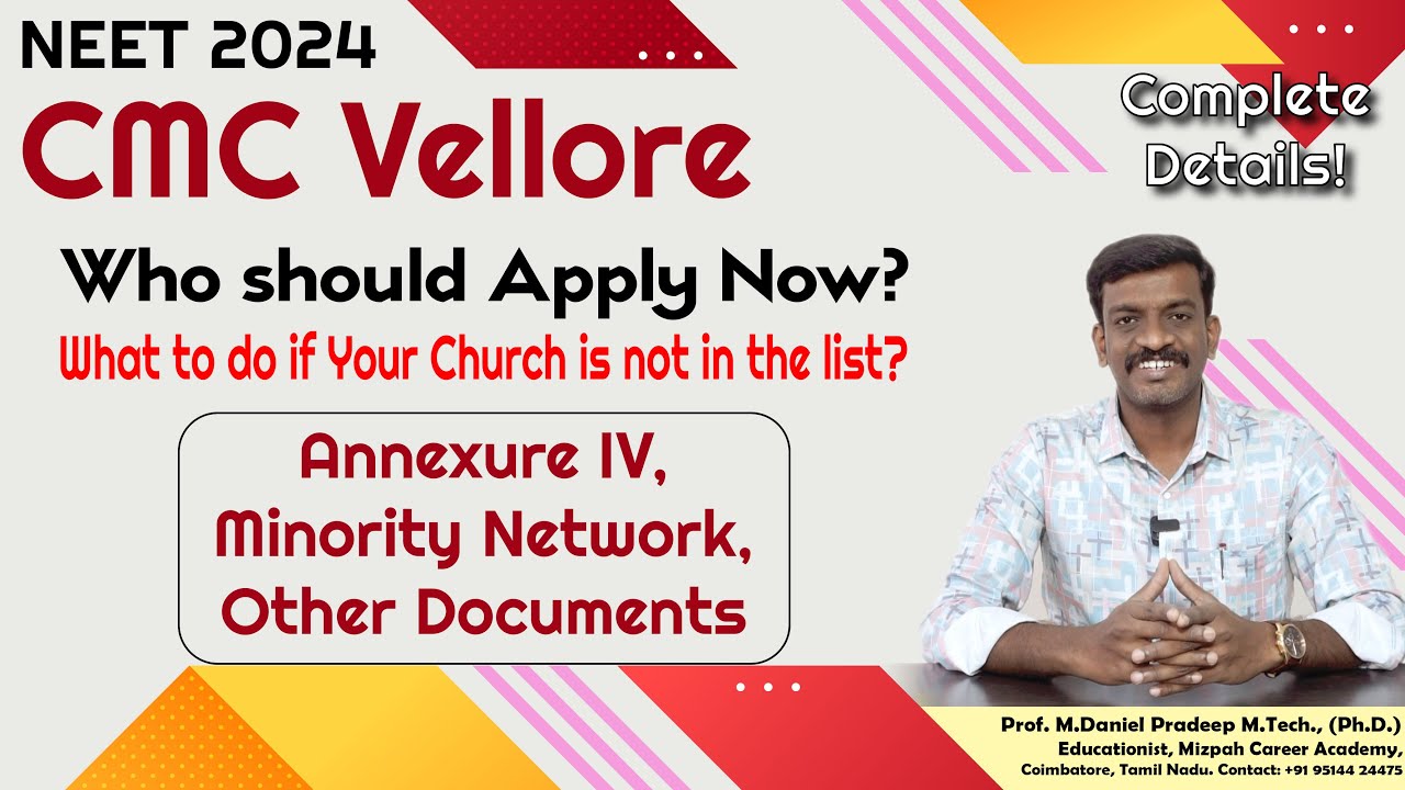 Who should apply for CMC Vellore - How to Apply for Minority Network Seats in CMC Vellore -Documents