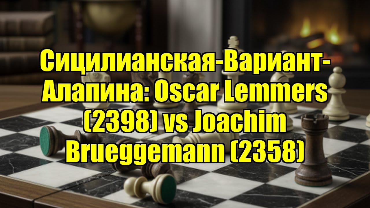 Сицилианская-Вариант-Алапина: Oscar Lemmers (2398) vs Joachim Brueggemann (2358)