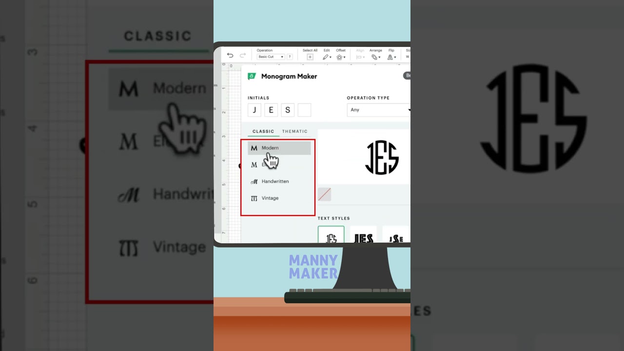 How to Make Monogram in Cricut Design Space (Tutorial Video!) #howto #maker #monogram #designspace