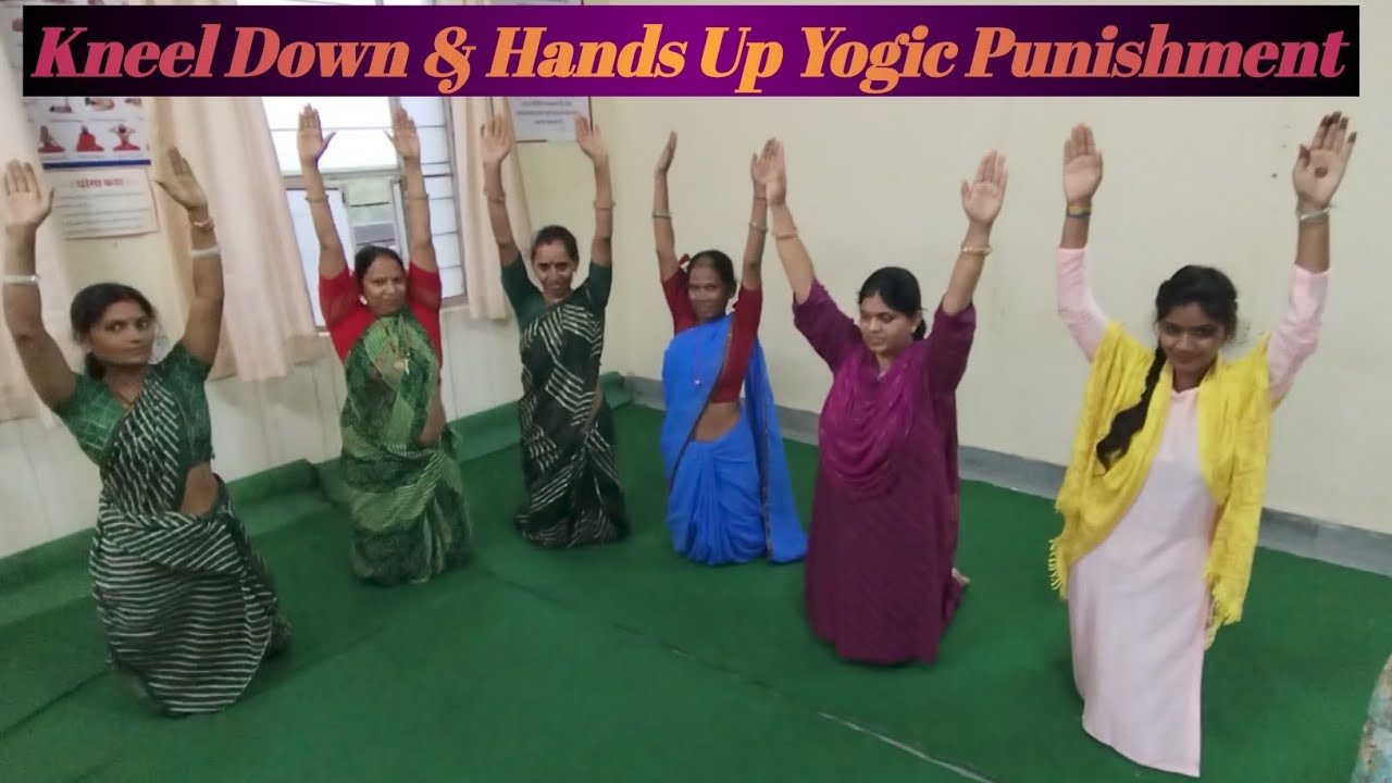 Kneel Down & Hands Up |Yogic Punishment Challenge|Old indian School Punishment|@Yoga Anytime