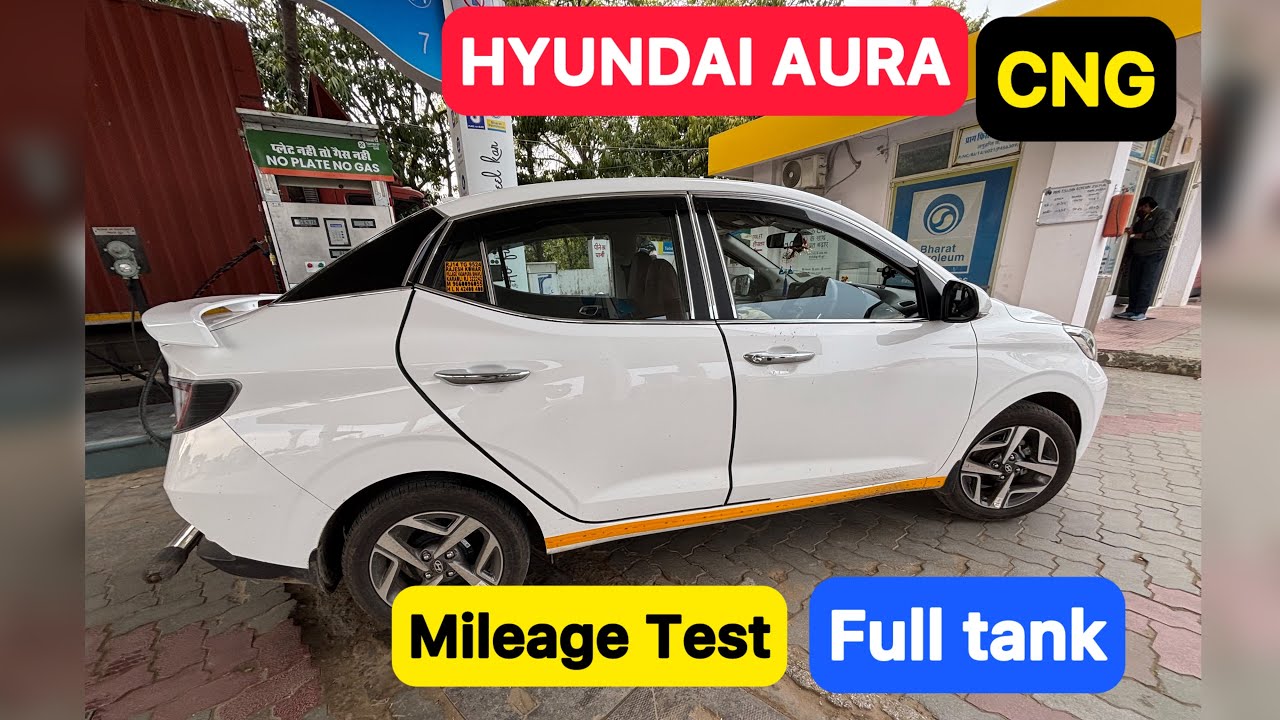 Hyundai Aura Cng Mileage Test Full Tank  | Aura Cng Mileage Test | Aura Mileage Test