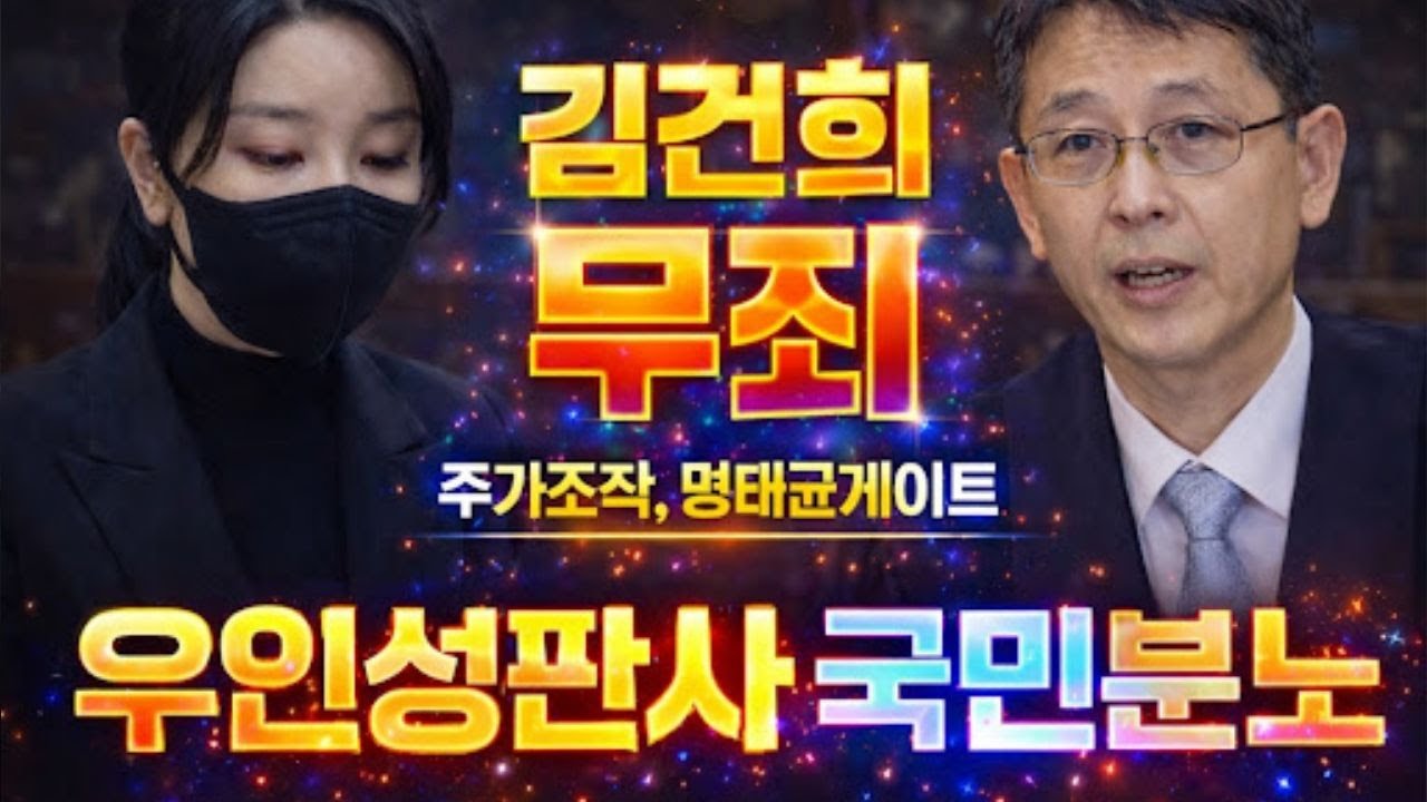 (긴급 속보) 김건희 무죄, 우인성 판사  김건희 도이치모터스 주가조작, 명태균 정치자금법 무죄 판결, 국민 분노 들끓어 올라 사법부 사망선고의 날 