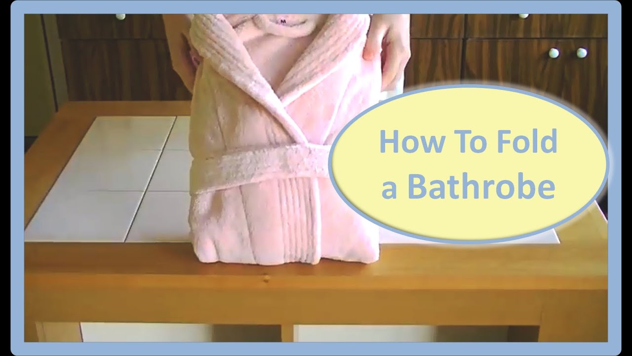 崩れにくい、バスローブのたたみ方 Tip①　How to Fold a Bathrobe.   Keep