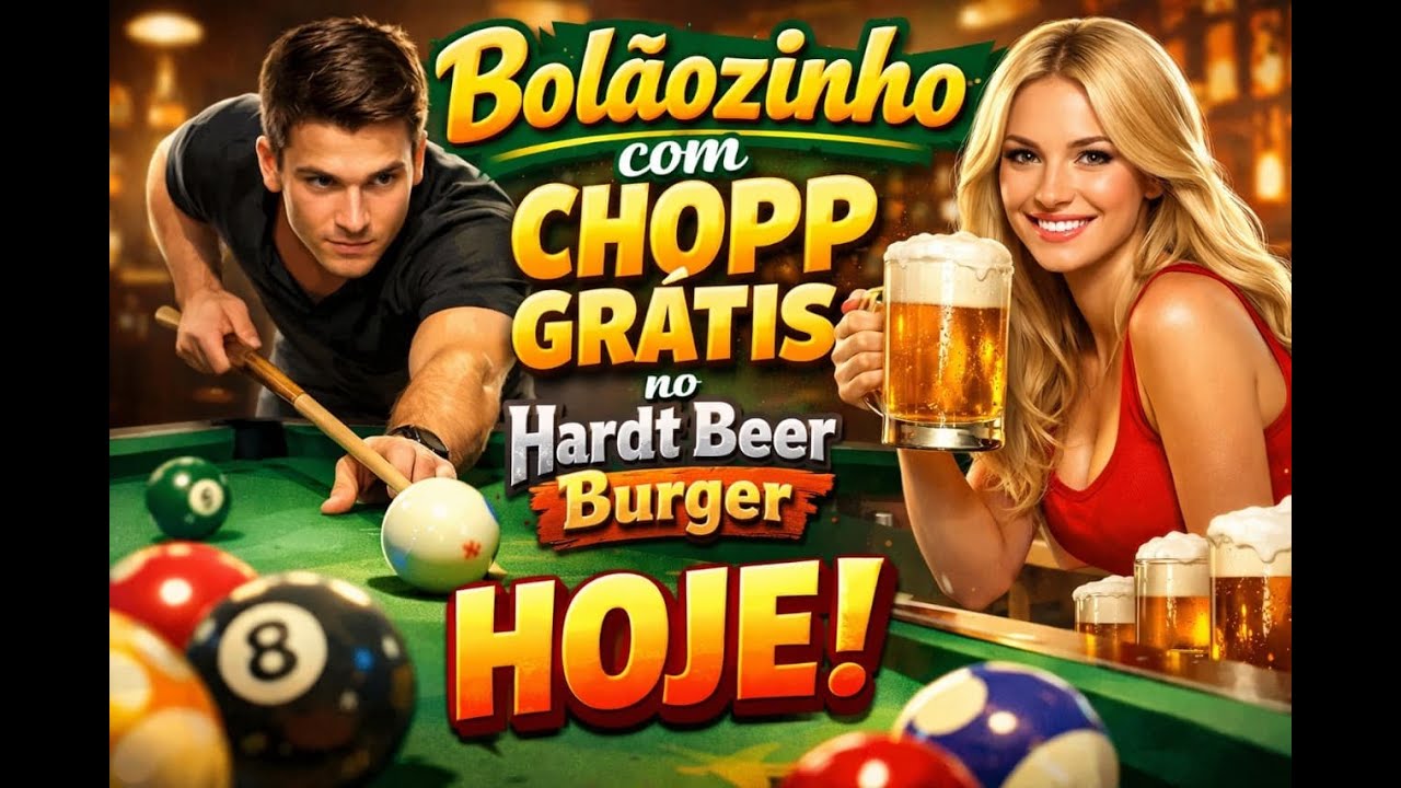 Torneio com Chopp grátis e premiação $ no Hardt Bier Burguer