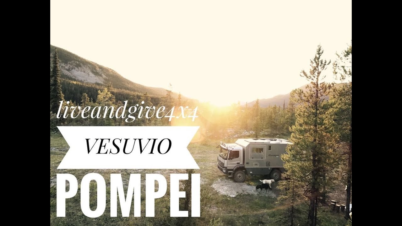 Expedition vehicle Driving up to vulcano Vesuvio in Italy - tour of Pompei