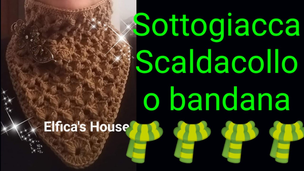 Sottogiacca/Scaldacollo/Bandana Autumn Sparkle Punto meringa o fiocchetti variazione uncinetto easy