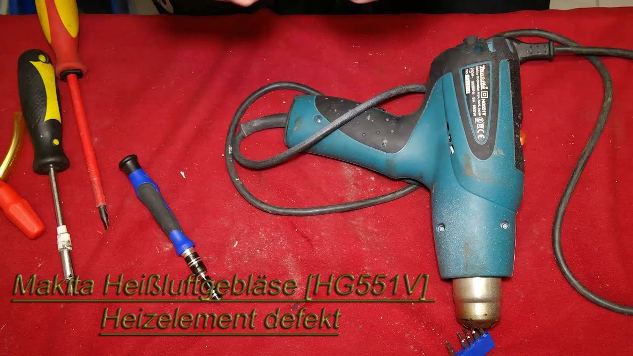 Makita Heißluftgebläse [HG551V] Heizelement defekt