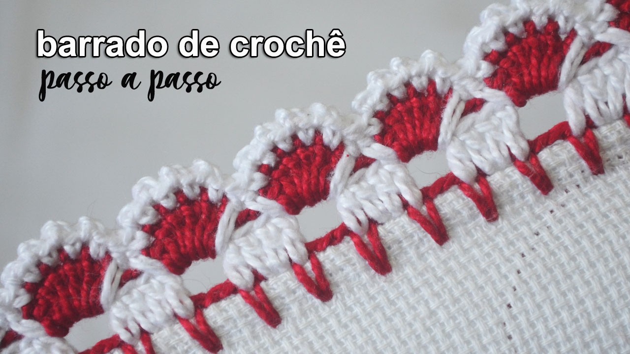 BARRADO DE CROCHÊ PEQUENO E FOFINHO PARA PANO DE PRATO Nº 72 | BICO DE CROCHÊ