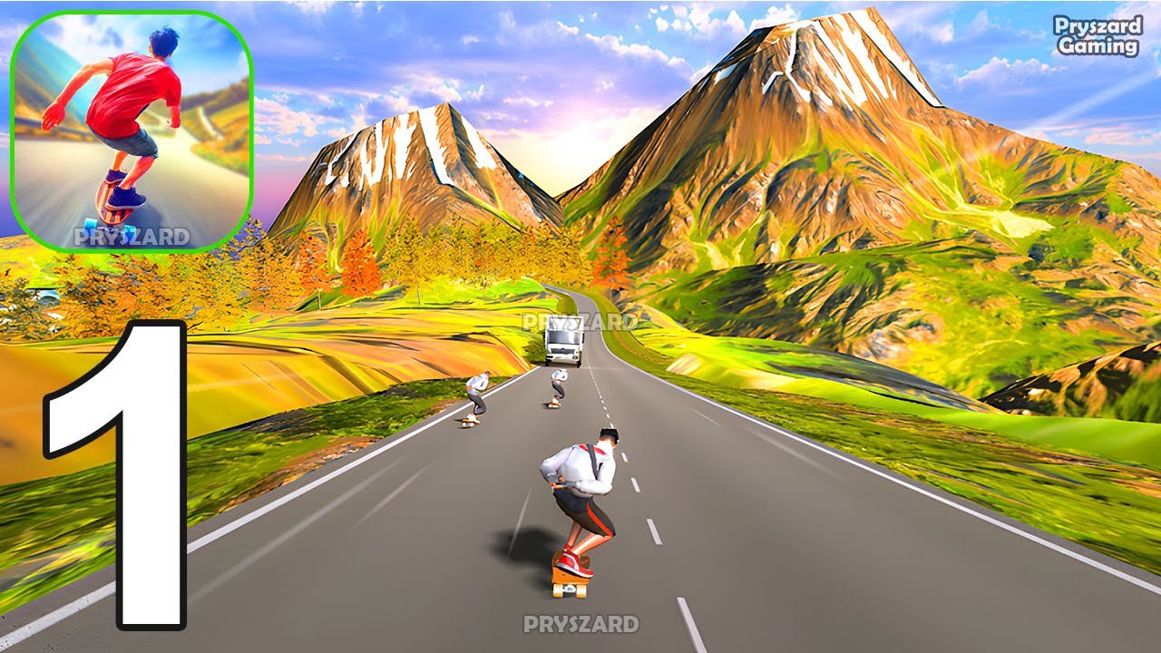 Downhill Racer - Gameplay Walkthrough Part 1 Level 1-9 (iOS, Android Gameplay)