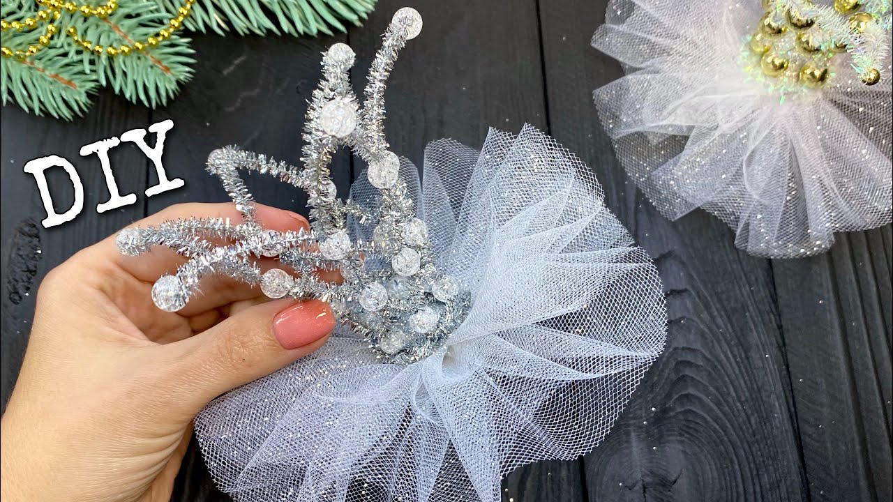 Новогодняя КОРОНА своими руками Корона из синельной проволоки