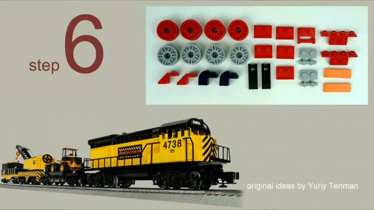 Steps for US Heavy Haul Diesel Locomotive TMO DASH 8-40 CV, MP-70 Train Crane, & John Deere Tractor