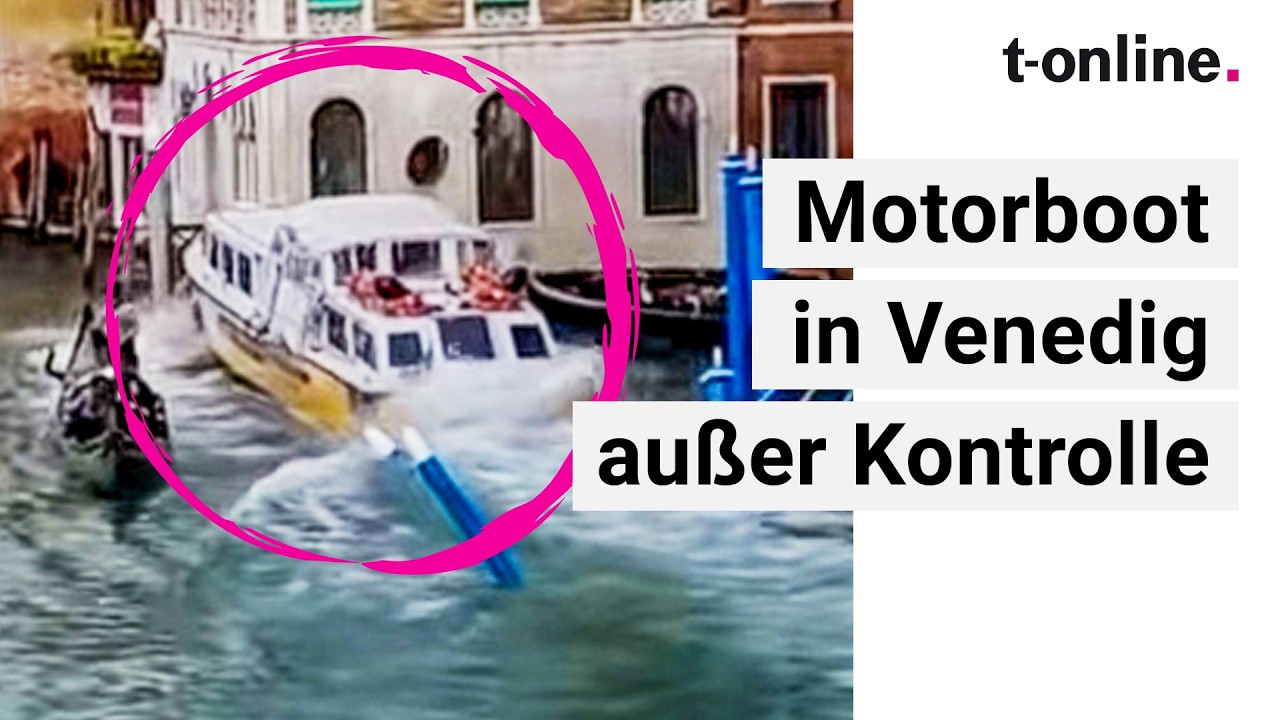 Venedig: Boot rammt zwei Touristengondeln – Menschen stürzen ins Wasser