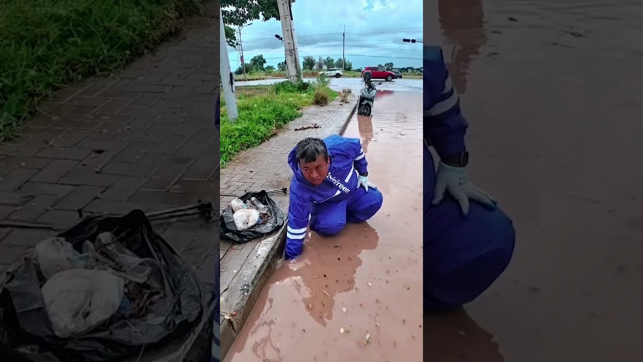 Solve the flooded drainage system, clean the roads with great force Part 2 #unclog #unclogged
