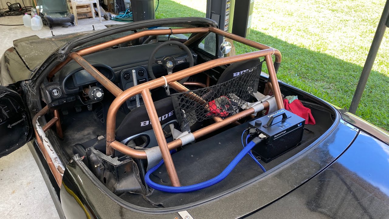 Putting legit race car AC in the LS3 Miata (no ice needed) and it's a game changer.