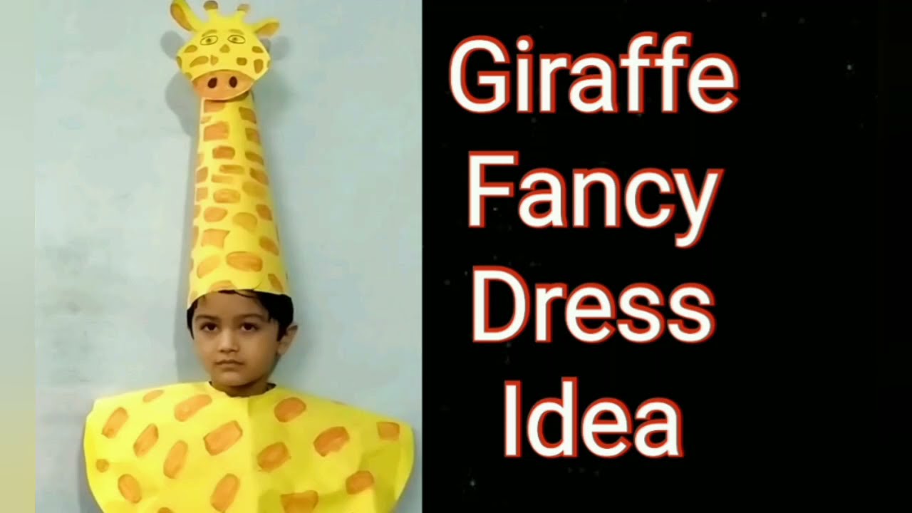 Homemade Fancy Dress ideas l Giraffe Fancy Dress l DIY Homemade Giraffe Costume l Wild animal Dress