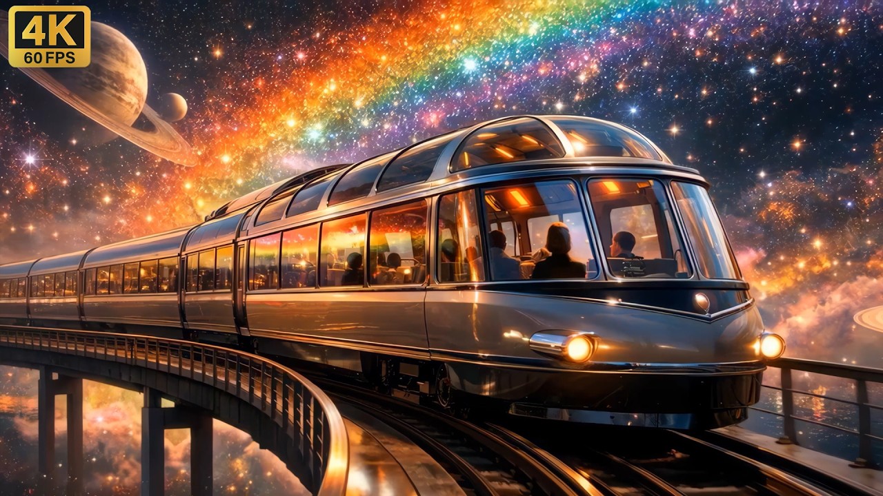 Deep Sleep Music 🚂 Cosmic Rail Frequencies 432Hz + 528Hz Healing Ambient for Calm and Relaxation