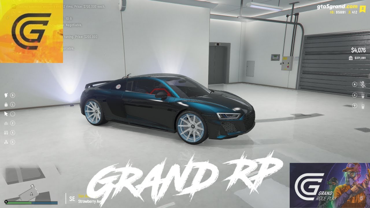 BUYING AND MODIFYING AUDI R8 IN GTA GRAND RP | AUDI R8 | OBEY R8 | GRAND RP | MAX UPGRADE AUDI R8