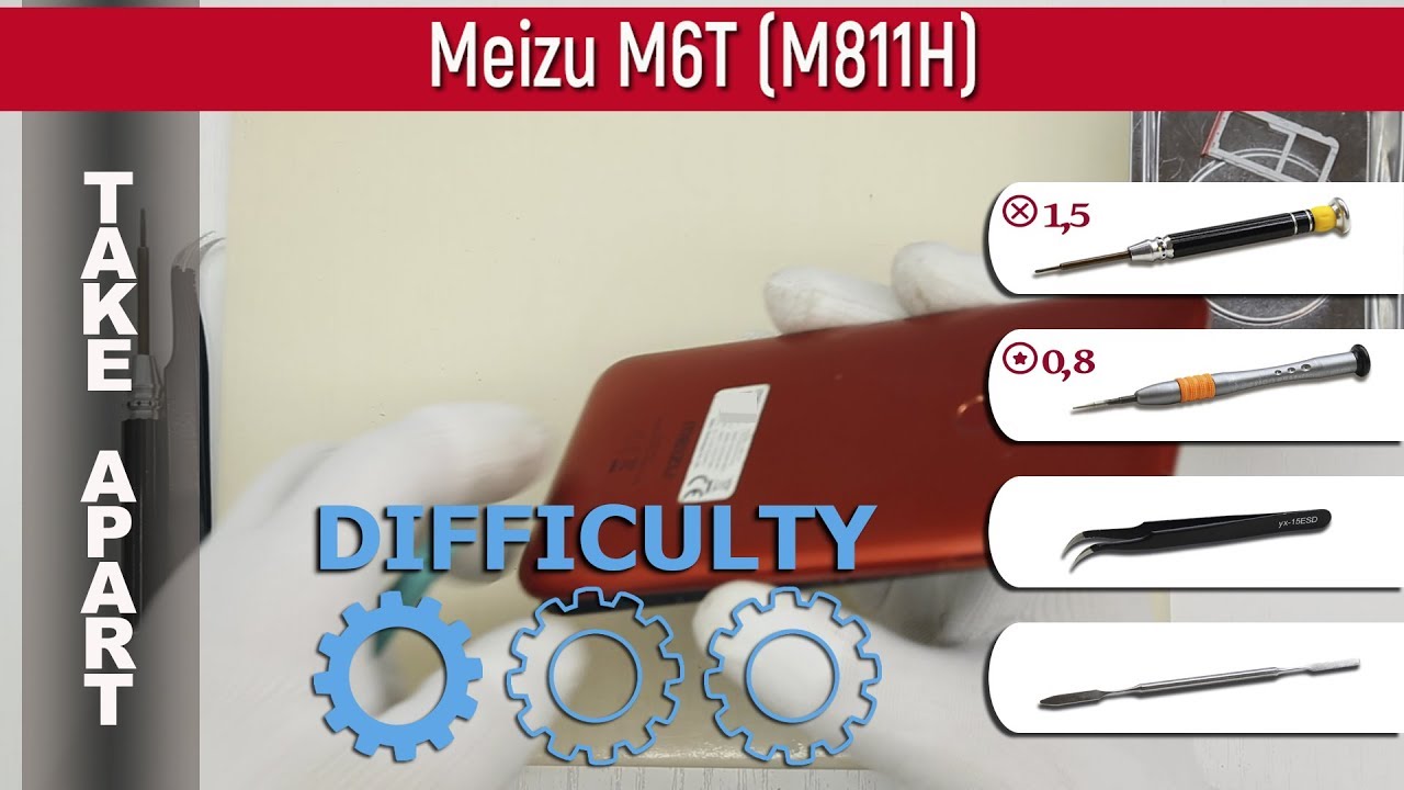Как разобрать 📱 Meizu M6T M811H Разборка и ремонт