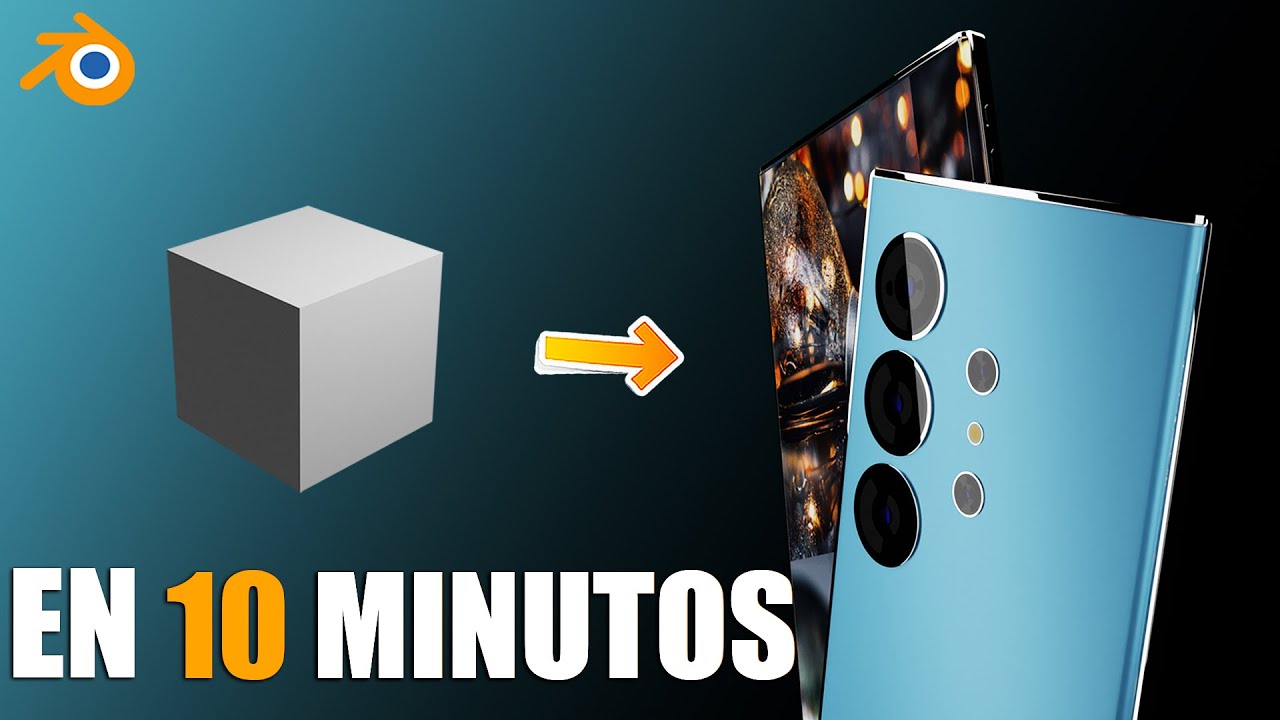 Como Modelar un CELULAR 3D en 10 MINUTOS y Gratis  /  Blender