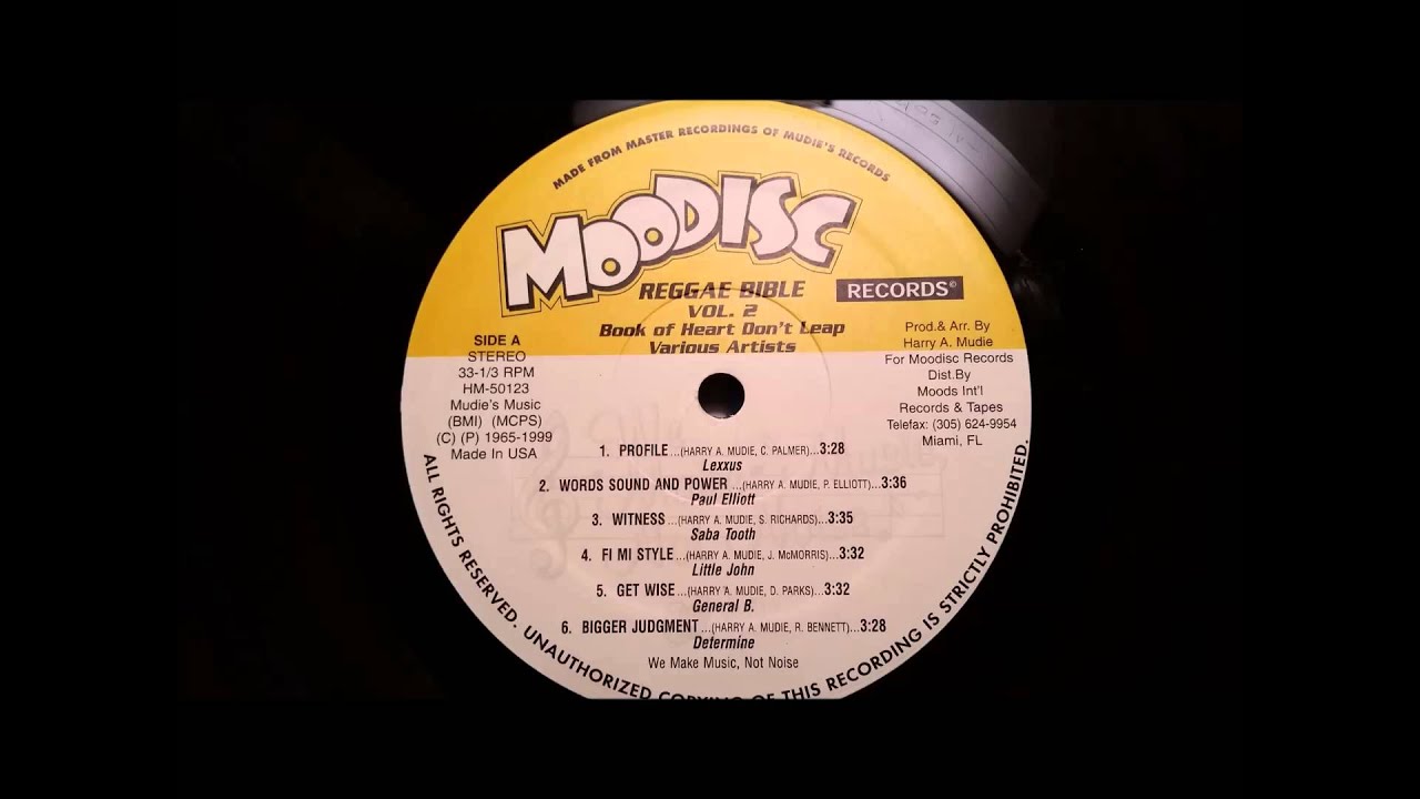 Saba Tooth - Witness - Moodisc LP (Heart Don't Leap Riddim)