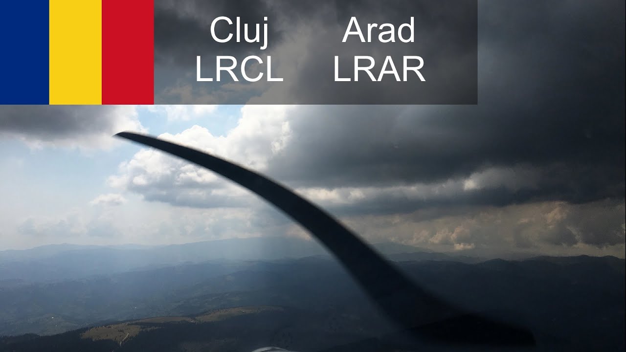 Mountains, clouds, thunderstorms, avoidance - VFR flight from Cluj (LRCL) to Arad (LRAR) in Romania
